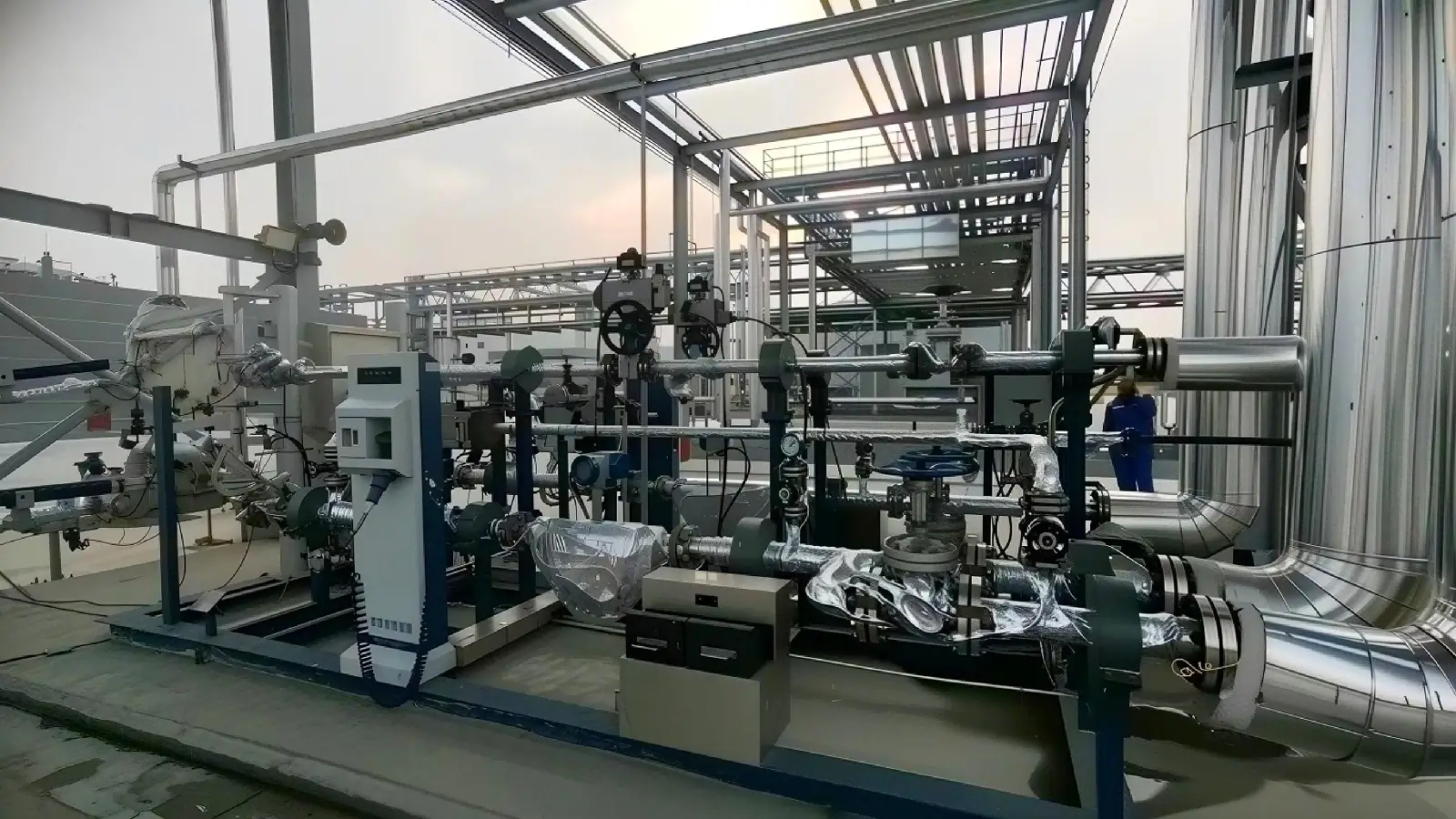 Skid-mounted loading system in production